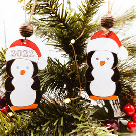 Penguin ornament, Christmas tree Ornament, Personalized Ornament, Laser Cut Ornament, Cute Christmas decoration