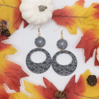 Spider Cobweb and skulls Acrylic Earrings, Halloween Statement Earrings, spider web Dangle earrings
