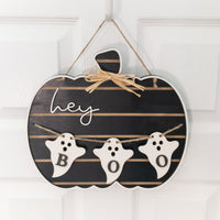 hey boo halloween sign, Ghost decoration, halloween Decor, fall Sign, fall Decor, halloween decorations, halloween pumpkin decor