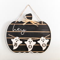 hey boo halloween sign, Ghost decoration, halloween Decor, fall Sign, fall Decor, halloween decorations, halloween pumpkin decor