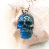 Skull Keychain, Glitter Skull Keyring, Glow in the dark Skull Keychain, resin skull, Halloween Gift