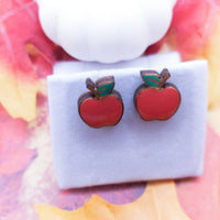 Apple Stud Earrings, BTS Back to School stud earring set, tiny stud earrings, Teacher Gift