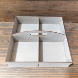 4 Section Tray, Snack Tray, Rustic Farmhouse Serving Tray, Drink Coaster Display, Craft Fair Display, ornament display