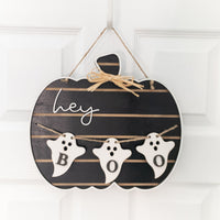 hey boo halloween sign, Ghost decoration, halloween Decor, fall Sign, fall Decor, halloween decorations, halloween pumpkin decor