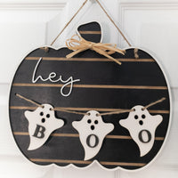 hey boo halloween sign, Ghost decoration, halloween Decor, fall Sign, fall Decor, halloween decorations, halloween pumpkin decor