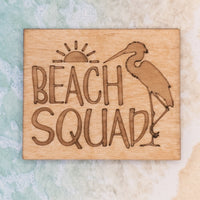 Refrigerator Magnet, Beach Squad, Heron Bird, Coastal fridge magnet- decorative magnets, Beach decor