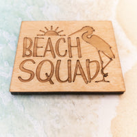 Refrigerator Magnet, Beach Squad, Heron Bird, Coastal fridge magnet- decorative magnets, Beach decor