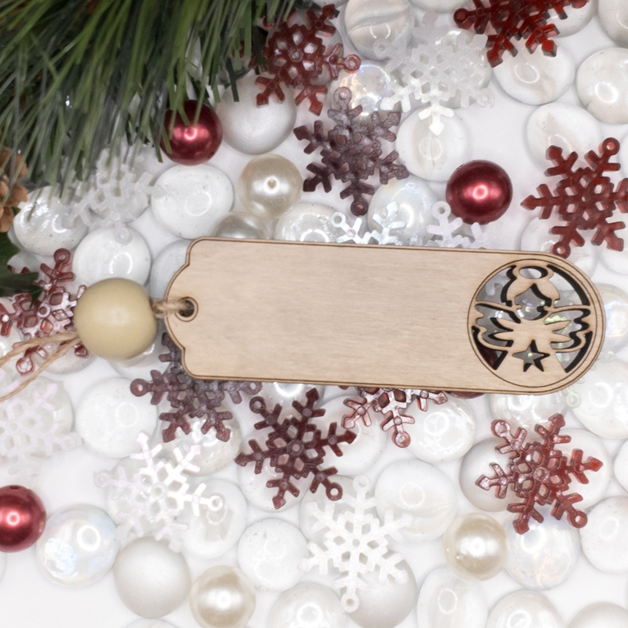 Engraved Christmas Wooden Gift Tags