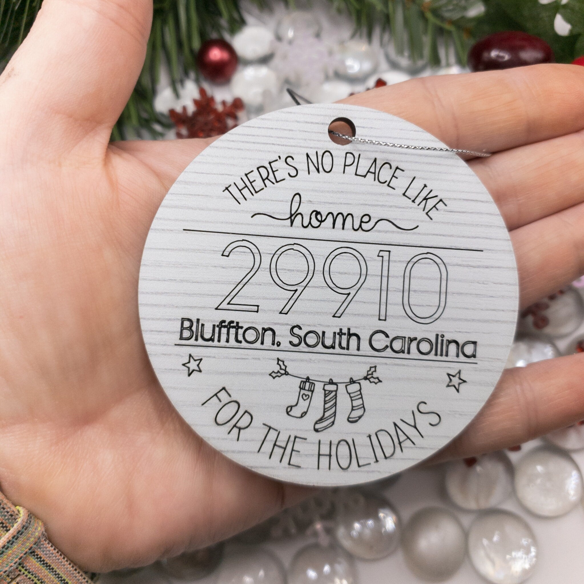 Personalized zip code ornament, New Home Owner Gift, Neighbor Gift