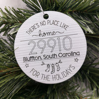 Personalized zip code ornament, New Home Owner Gift, Neighbor Gift, Hometown engraved ornament, Christmas Tree Ornament