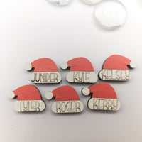2022 Family ornament, Personalized name ornament, Christmas Tree Ornament, Wooden Custom Ornament, Santa Hats