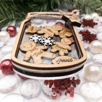 2023 Family ornament, Gingerbread Mason Jar, Personalized name ornament, Custom Cookie Jar Ornament