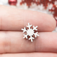 Snowflake Stud Earrings, Christmas Earrings, Winter earrings,  Unisex studs, Holiday Jewelry