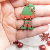 Christmas Earrings, Elf Festive Earrings, Dangle earrings, Handmade jewelry, Holiday Jewellery