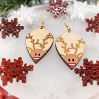 Reindeer Earrings, Christmas Earrings, Dangle earrings, Handmade jewelry, Holiday Jewellery, Rudolph
