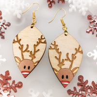 Reindeer Earrings, Christmas Earrings, Dangle earrings, Handmade jewelry, Holiday Jewellery, Rudolph