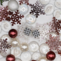 Hound's-tooth Stud Earrings, Christmas Earrings, Winter earrings,  Unisex studs, Holiday Jewelry