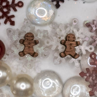 Gingerbread Men Stud Earrings, Christmas Earrings, Winter earrings,  Unisex studs, Holiday Jewelry
