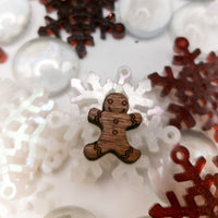 Gingerbread Men Stud Earrings, Christmas Earrings, Winter earrings,  Unisex studs, Holiday Jewelry