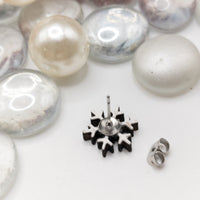 Snowflake Stud Earrings, Christmas Earrings, Winter earrings,  Unisex studs, Holiday Jewelry