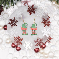 Christmas Earrings, Elf Festive Earrings, Dangle earrings, Handmade jewelry, Holiday Jewellery