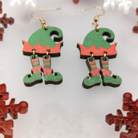 Christmas Earrings, Elf Festive Earrings, Dangle earrings, Handmade jewelry, Holiday Jewellery