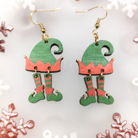 Christmas Earrings, Elf Festive Earrings, Dangle earrings, Handmade jewelry, Holiday Jewellery