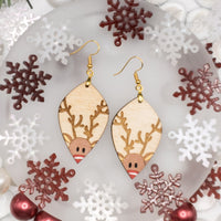 Reindeer Earrings, Christmas Earrings, Dangle earrings, Handmade jewelry, Holiday Jewellery, Rudolph