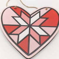 Valentine's Heart, Quilted Heart, Valentine Gift, Wall Decor, Hanging Sign