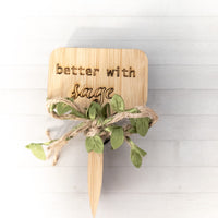 Funny Plant Labels, Bamboo Garden Markers, Herb garden labels, Plant lover Gift, Gardener Gift