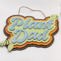 Plant Lover's Gift, Plant Mom, Plant Dad, Botanical Wall Decor, Layered Hanging Sign, Handmade