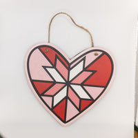 Valentine's Heart, Quilted Heart, Valentine Gift, Wall Decor, Hanging Sign