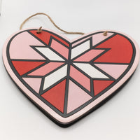 Valentine's Heart, Quilted Heart, Valentine Gift, Wall Decor, Hanging Sign