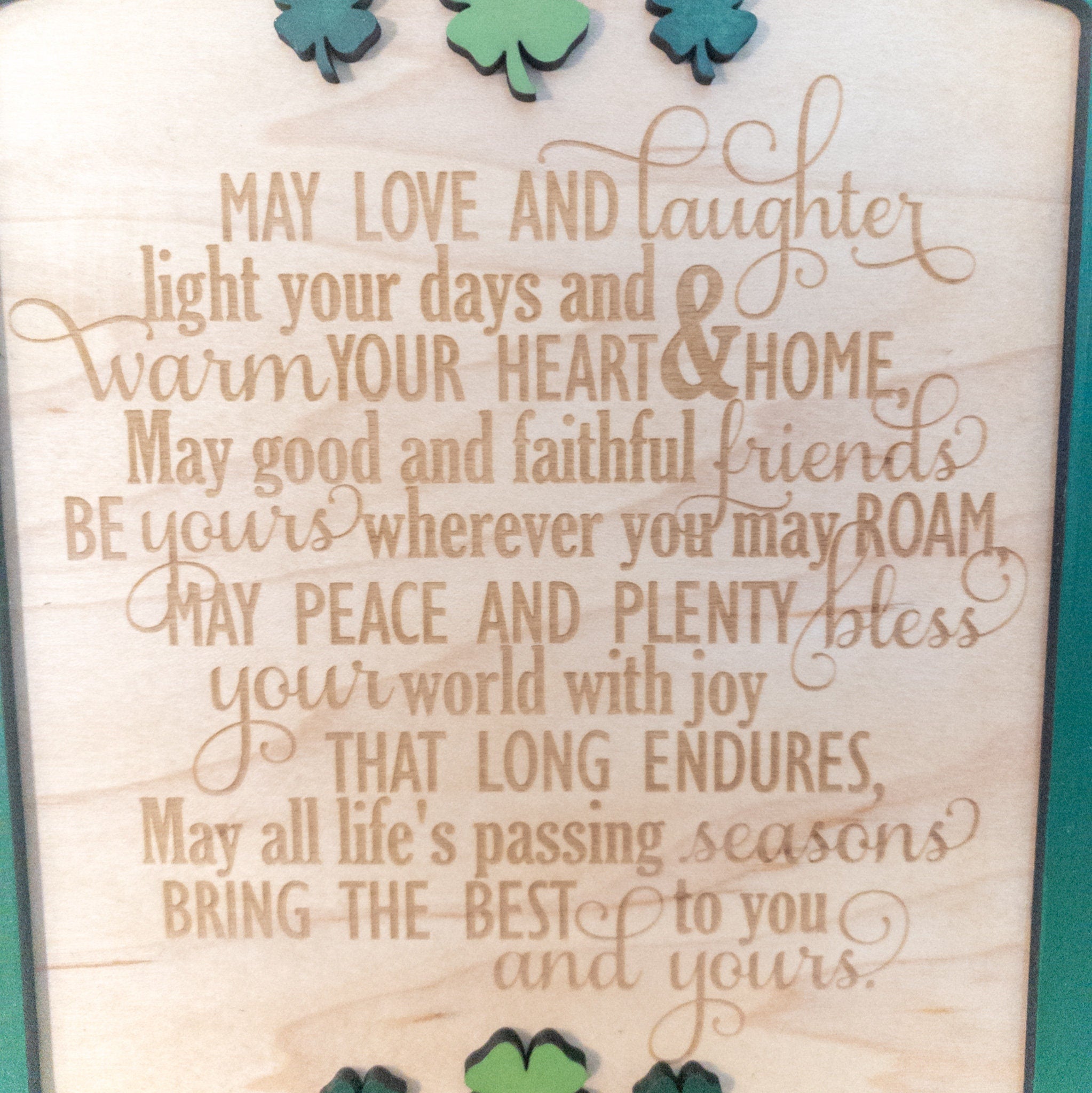 Irish Blessing Wall Decor, Irish Poem framed wall art, St. Patrick's D