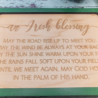 Irish Blessing Wall Decor, Irish Poem framed wall art, St. Patrick's Day Gift, Shelf Leaner