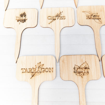 Herb garden markers, Engraved Plant Labels, Bamboo Garden Markers, Plant lover Gift, Gardener Gift