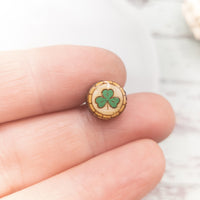 Shamrock Stud Earrings, St. Patrick's Day Earrings, Irish earrings,  Unisex studs, Holiday Jewelry, Handmade