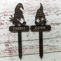 Garden Gnome Acrylic Plant Labels, Garden Markers, Vegetable garden labels, Plant lover Gift, Gardener Gift