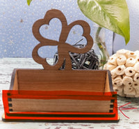Octopus Business Card Holder for desk, Ocean Desk Card Holder, Gift for office, personalized wooden desktop card display