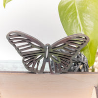 Butterfly Business Card Holder for desk, Floral Desk Card Holder, Nature Gift for office, personalized wooden desktop card display