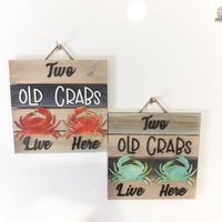 Funny Two Old Crabs sign, Couples Sign, Beach house decor, Crab Wall Decor, wood pallet sign, Coastal Accents