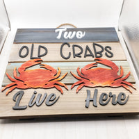 Funny Two Old Crabs sign, Couples Sign, Beach house decor, Crab Wall Decor, wood pallet sign, Coastal Accents