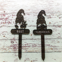 Garden Gnome Acrylic Plant Labels, Garden Markers, Vegetable garden labels, Plant lover Gift, Gardener Gift