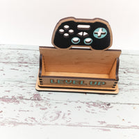 Video Game Controller Business Card Holder for desk, Level up Desk Card Holder, Gift for office, personalized Gift for Him