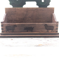 Tractor Business Card Holder for desk, Farm Desk Card Holder, Pig, Cow, Sheep, great gift for Farmer or Livestock veterinarian.