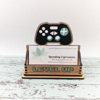 Video Game Controller Business Card Holder for desk, Level up Desk Card Holder, Gift for office, personalized Gift for Him