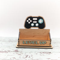 Video Game Controller Business Card Holder for desk, Level up Desk Card Holder, Gift for office, personalized Gift for Him