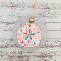 Sand Dollar Christmas Tree Ornament, Car Charm, Wooden Backpack tag, Beach Lover Gift