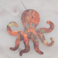 Octopus acrylic gift tag, Christmas Tree Ornament, Car Charm, Bag tag, Beach Lover Gift, Dry Erase Gift Tag