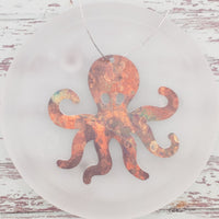 Octopus acrylic gift tag, Christmas Tree Ornament, Car Charm, Bag tag, Beach Lover Gift, Dry Erase Gift Tag